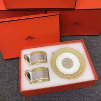 Hermes Mosaique Cup & Saucer India 2 Pc Set Hermes Mosaique Cup & Saucer India 2 Pc Set