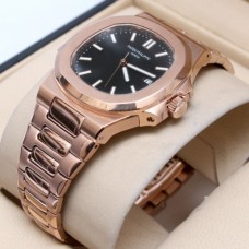 Patek Philippe Nautilus Rose Gold 5711/1R Black Dial Swiss ETA Caliber 324 Sc Watch | COD