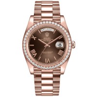 Rolex Day Date 1:1 Super Clone Watch India| Moissanite Diamond Studded | Ref.M228345RBR-0009 Rolex Day Date 1:1 Super Clone Watch India| Moissanite Diamond Studded | Ref.M228345RBR-0009