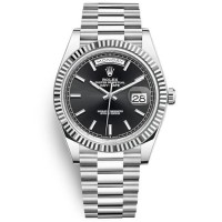 Rolex Day Date Black Dial Swiss ETA 1:1 Super Clone Watch India Rolex Day Date Black Dial Swiss ETA 1:1 Super Clone Watch India