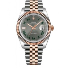 Rolex Datejust 41 Super Clone Wimbeldon Everose Gold Watch India Ref. 126331-0016